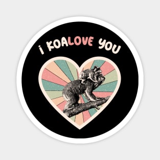 I koalove you - a retro vintage design Magnet